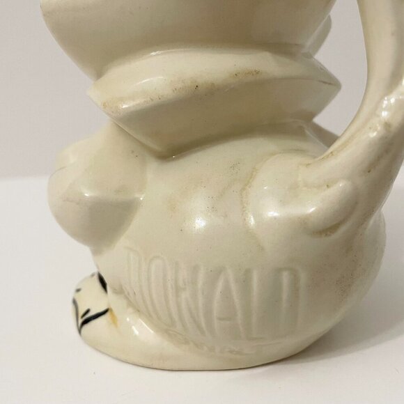 Vtg Donald Duck Creamer Pitcher Walt Disney USA Mid Century Kitchen Flaws - Picture 16 of 16